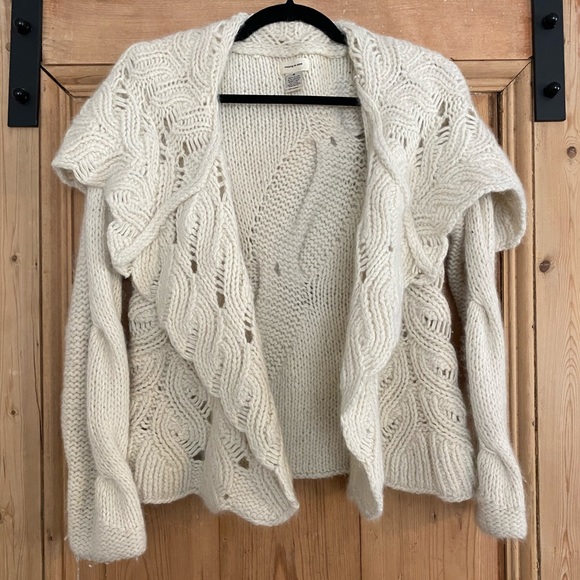 Sleeping on Snow Angora Rabbit Hair Sweater-beige - Picture 6 of 12